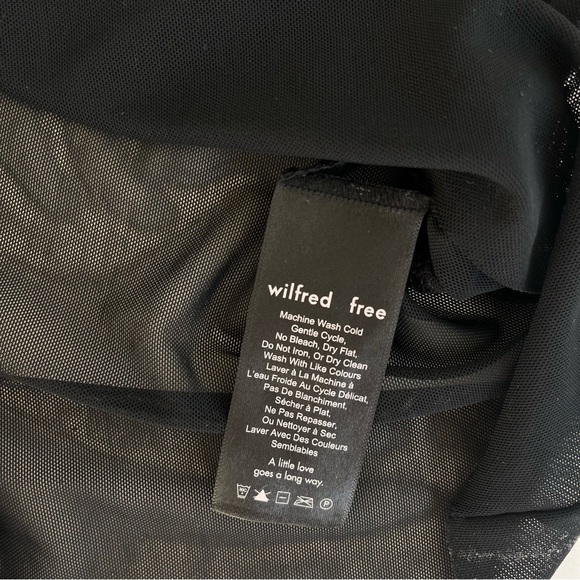SOLD - Aritzia Wilfred Free Black Mesh Crop Top Size XS - Picture 4 of 5